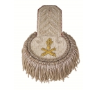 Epaulette Silver with Hand Embroidered Logo